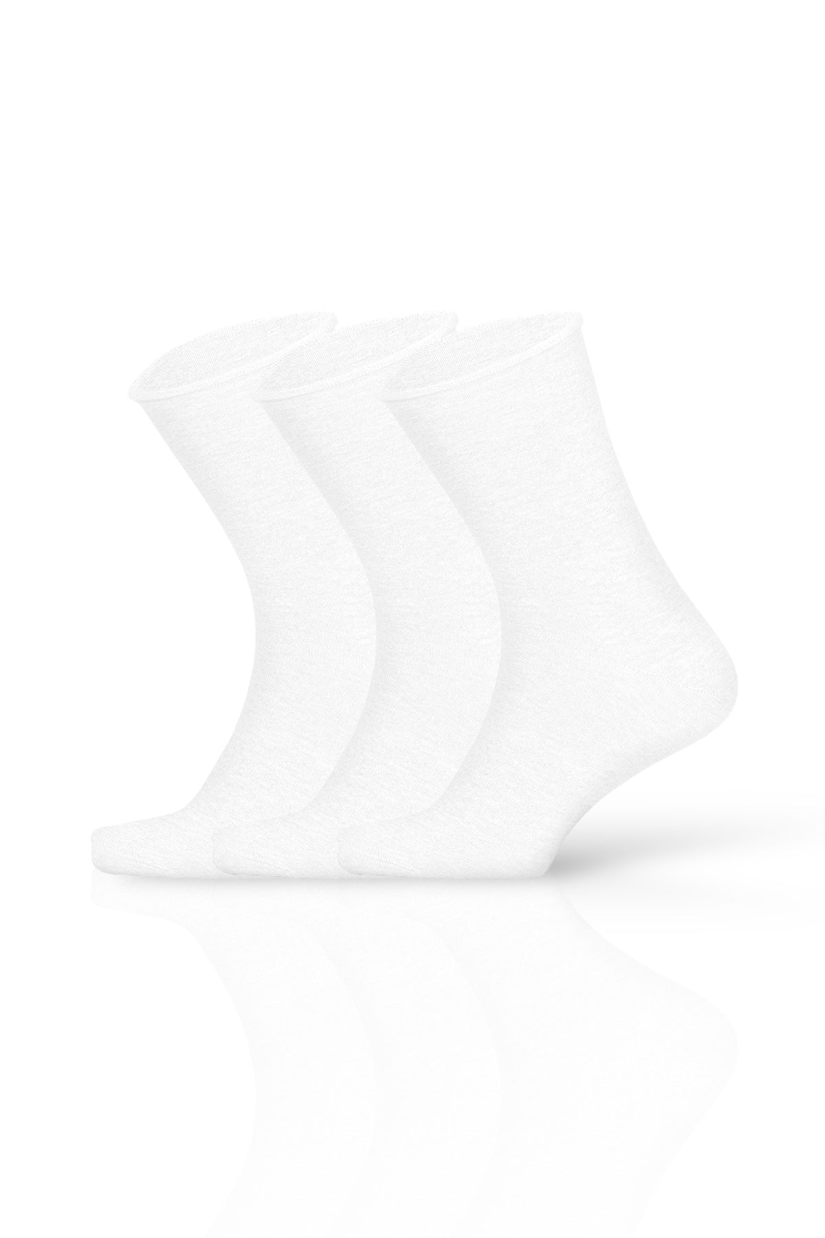 Women's 3-Pack Cotton Non-Elastic Seamless Flexible Non-Squeezing Diabetic Sugar Socks