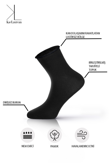 KaeLaurean Men's 4-Pack Seamless Elastic Socks 