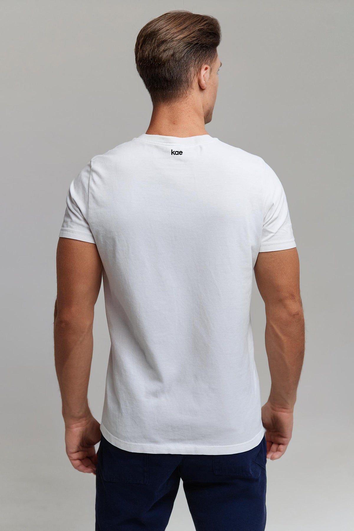 Men's White Cotton Regular Fit T-Shirt