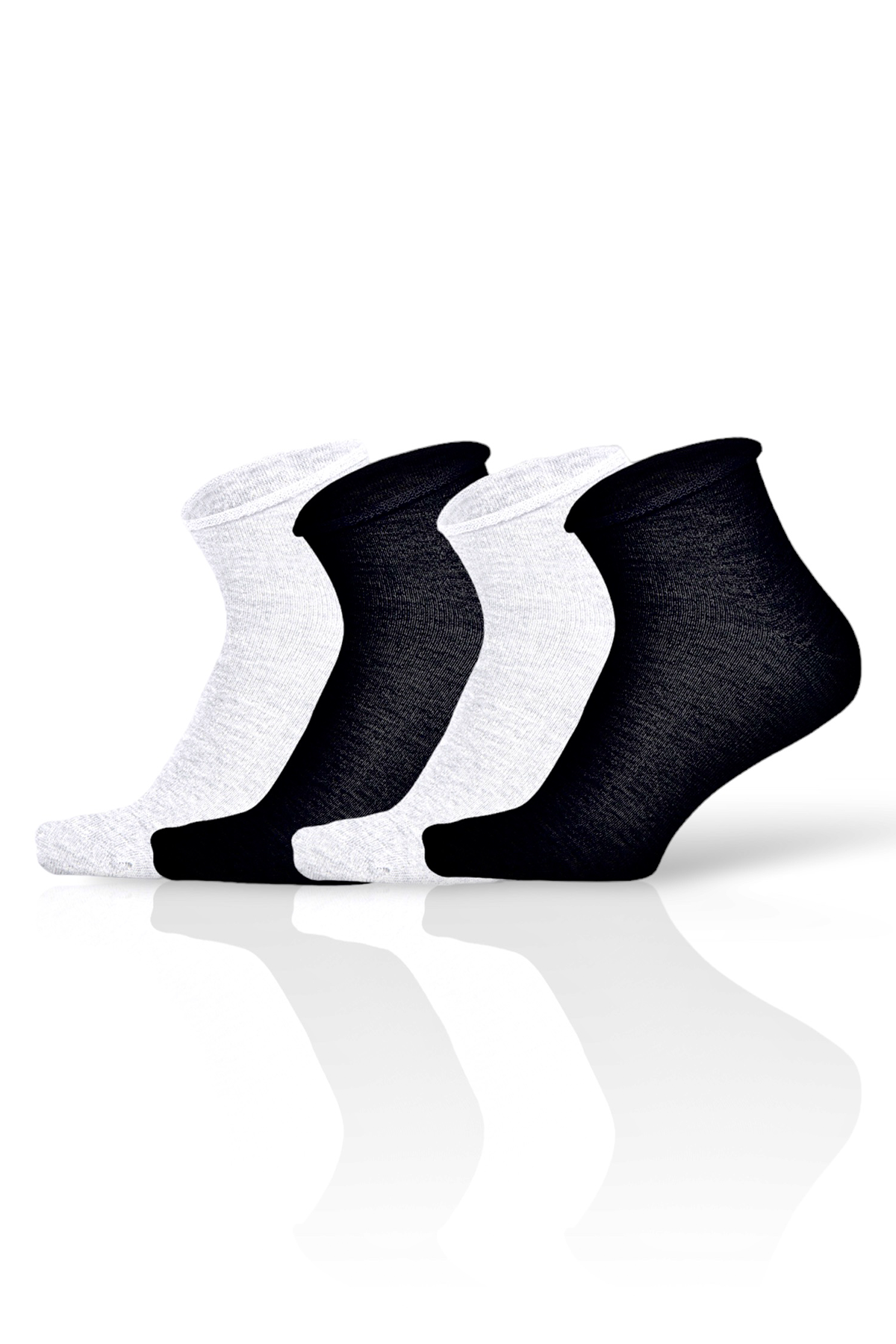 Women's 4-Pack Cotton Non-Elastic Seamless Flexible Non-Squeezing Diabetic Sugar Socks