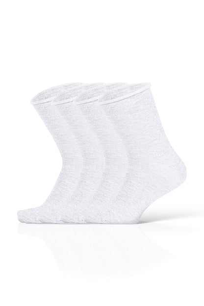 Men's 4-Pack Cotton Seamless Elastic Non-Elastic Diabetic Sugar Socks