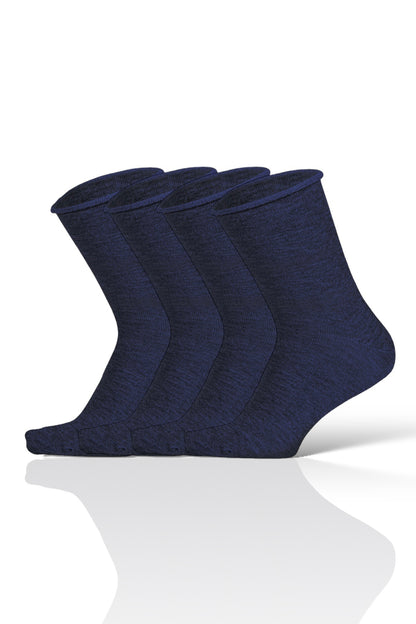 Men's 4-Pack Cotton Seamless Elastic Non-Elastic Diabetic Sugar Socks