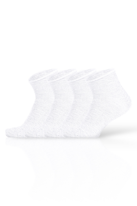 Women's 4-Pack Cotton Non-Elastic Seamless Flexible Non-Squeezing Diabetic Sugar Socks